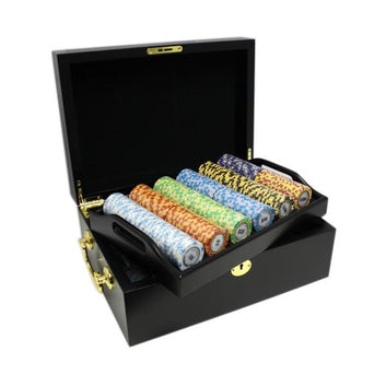 MAHOGANY WOOD POKER CHIPS CASE (500 CAPACITY) MRCpoker