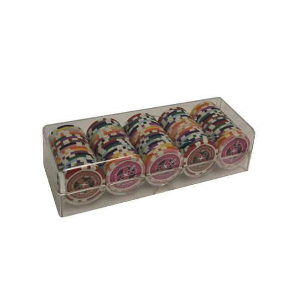 ACRYLIC POKER CHIPS RACKS WITH COVER (100 CAPACITY) MRCpoker