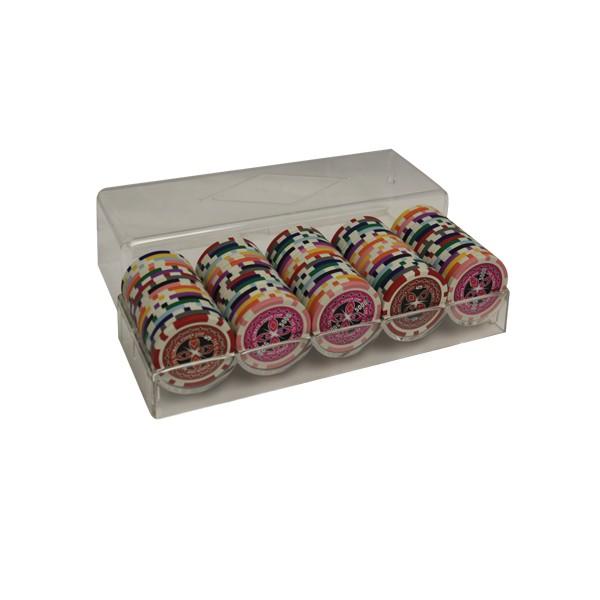 ACRYLIC POKER CHIPS RACKS WITH COVER (100 CAPACITY) MRCpoker