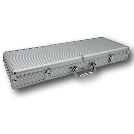 Silver Aluminum Poker Chip Case - 500 Chip Capacity MRCpoker