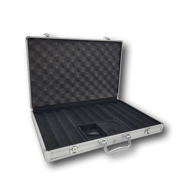 Silver Aluminum Poker Chip Case - 650 Chip Capacity MRCpoker