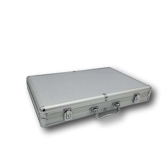 Silver Aluminum Poker Chip Case - 650 Chip Capacity MRCpoker