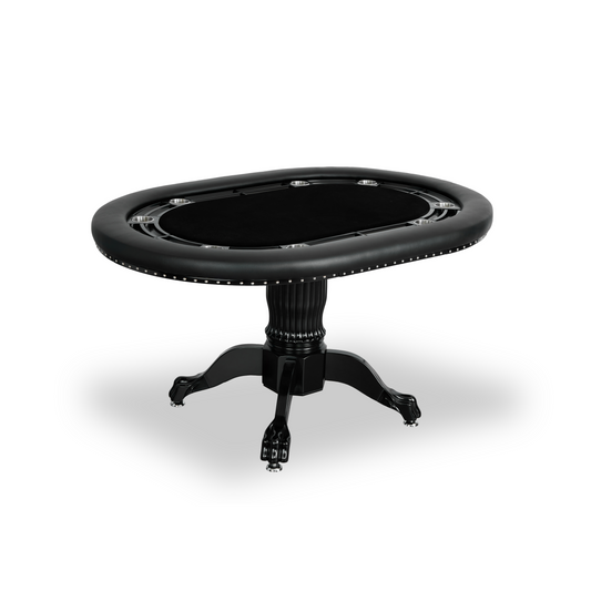 The Mini Monarch 2-in-1 Luxurious 8-Player Poker/Dining Table - Black MRCpoker