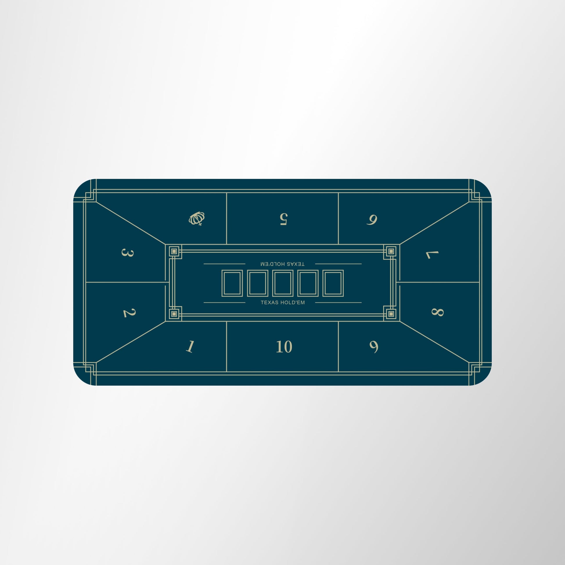 70"x35" Texas Hold'em Poker Mat Portable Poker Table Top - Navy MRC Poker Store