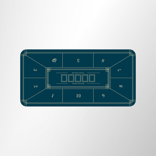 70"x35" Texas Hold'em Poker Mat Portable Poker Table Top - Navy MRC Poker Store
