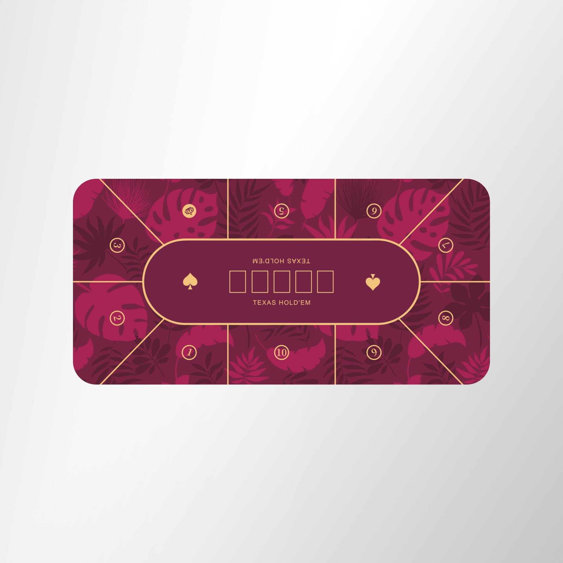 70"x35" Texas Hold'em Poker Mat Portable Poker Table Top - RED MRC Poker Store