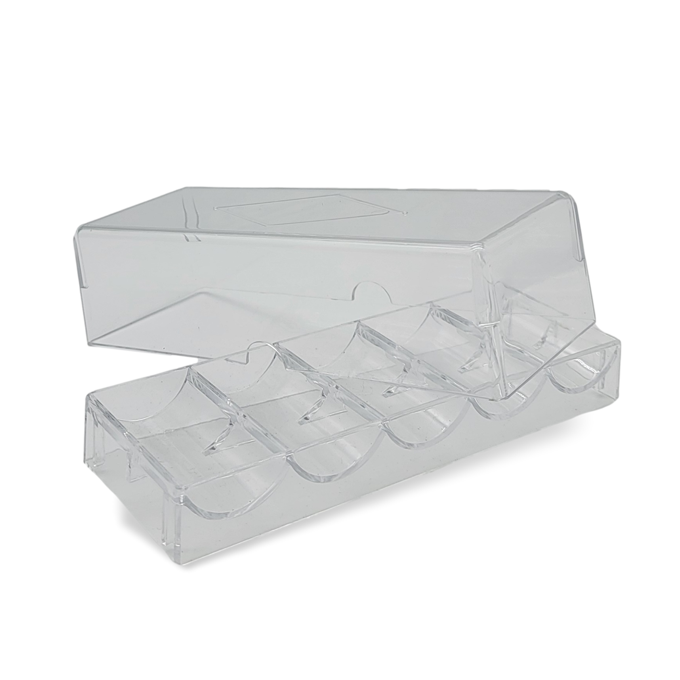 ACRYLIC POKER CHIPS RACKS WITH COVER (100 CAPACITY) MRCpoker