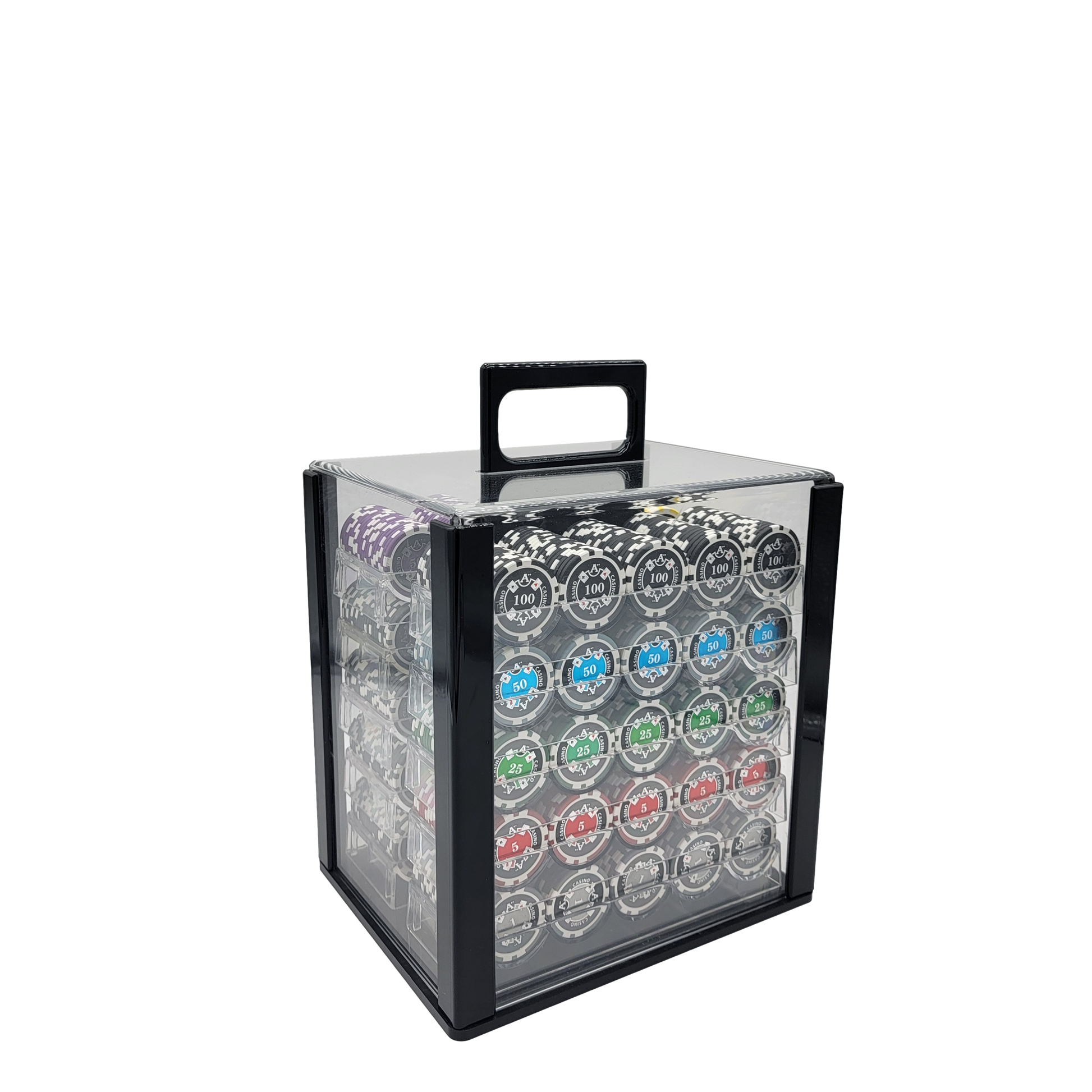 1000 PCS 14g Laser Graphic Ace Casino Poker Set with Acrylic Case MRCpoker