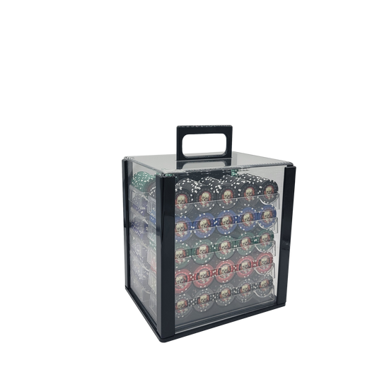 1000 PCS 13.5g Skull Poker Chips Set with Acrylic Case