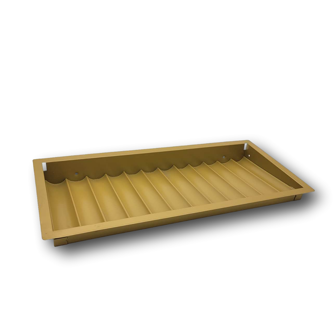 PROFESSIONAL METAL POKER CHIP TRAY & LOCKING COVER (12 ROW / 720 CHIP) GOLD MRCpoker