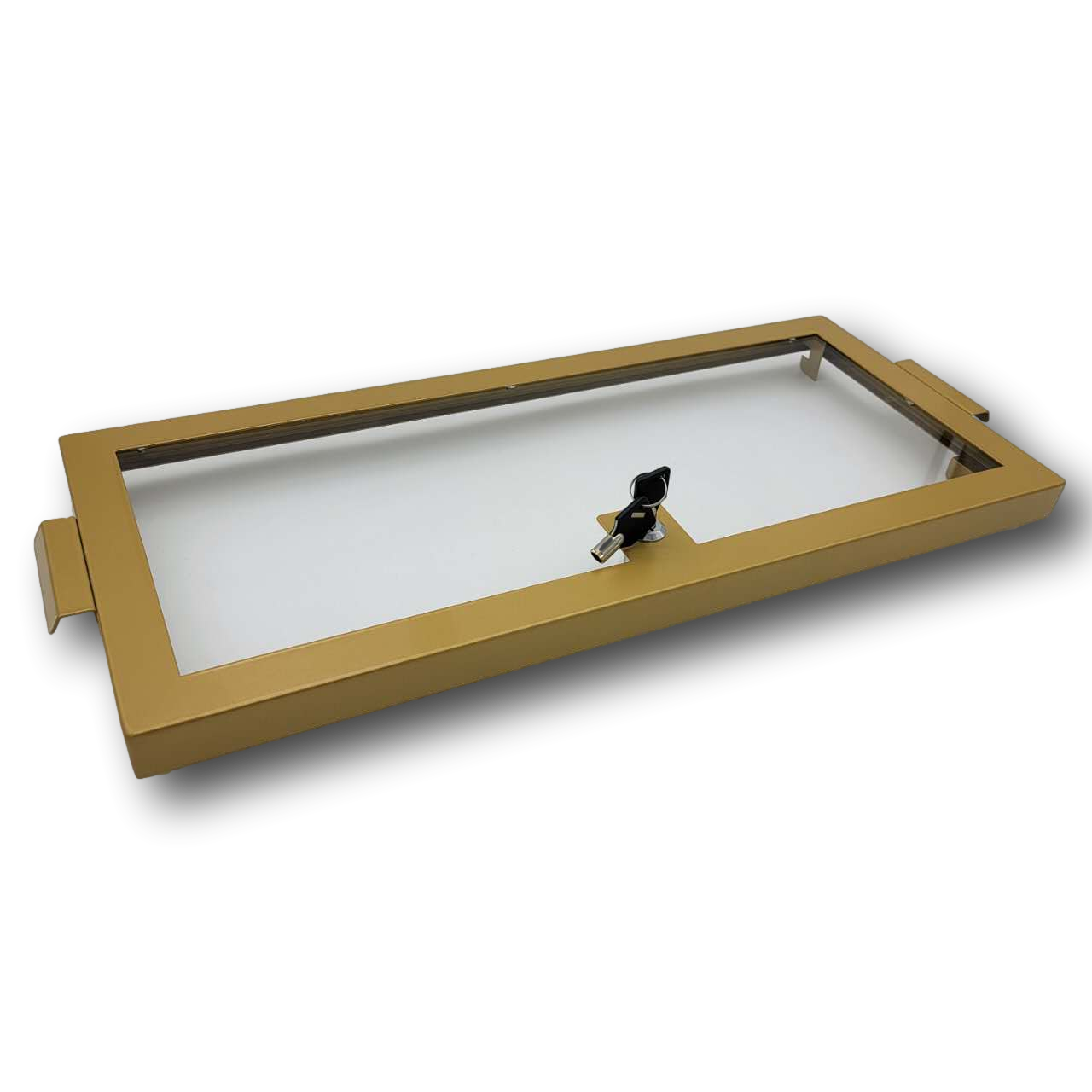 PROFESSIONAL METAL POKER CHIP TRAY & LOCKING COVER (12 ROW / 720 CHIP) GOLD MRCpoker