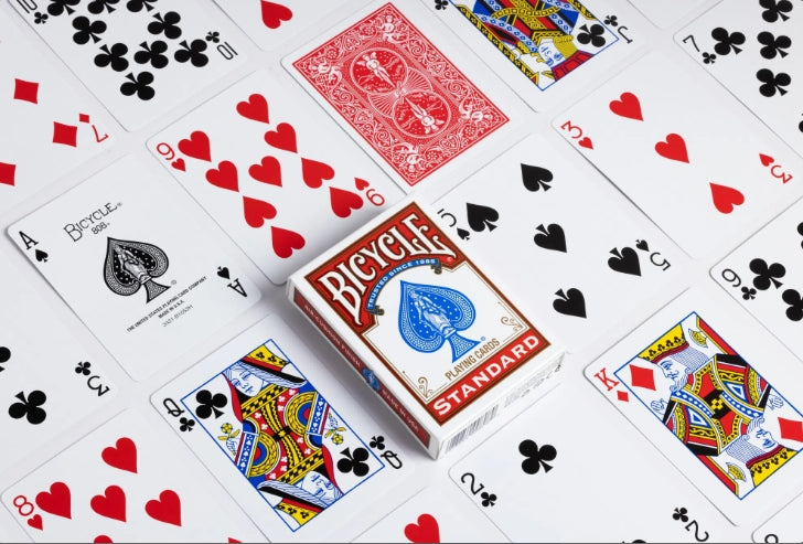 BICYCLE PLASTIC COATED PLAYING CARDS 48 DECKS RED & BLUE STANDARD MRCpoker