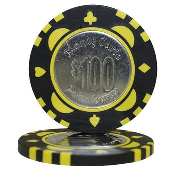 MONTE CARLO COIN INLAY POKER CHIP ROLLS