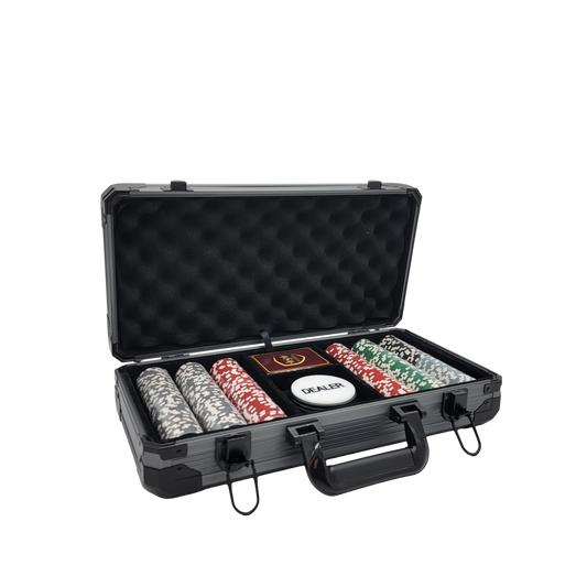 300 PCS 14g Eclipse Poker Chips Set with Black Aluminum Case