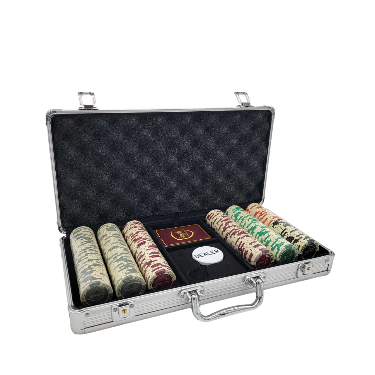 300 PCS 14g Monte Carlo Millions Poker Set with Silver Aluminum Case MRCpoker
