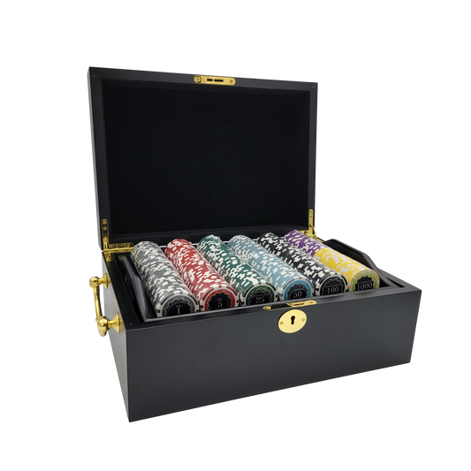 500 PCS 14g Eclipse Poker Chips Set with Mahogany Case