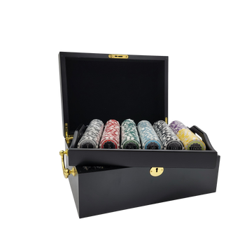500 PCS 14g Eclipse Poker Chips Set with Mahogany Case
