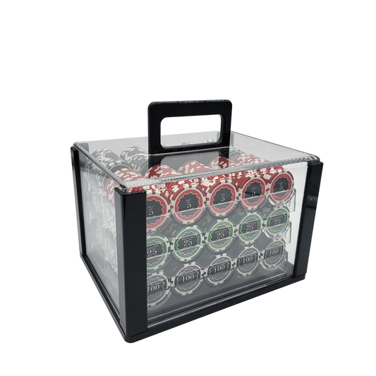 600 PCS 14g Eclipse Poker Chips Set with High-end Acrylic Case and Chip Trays
