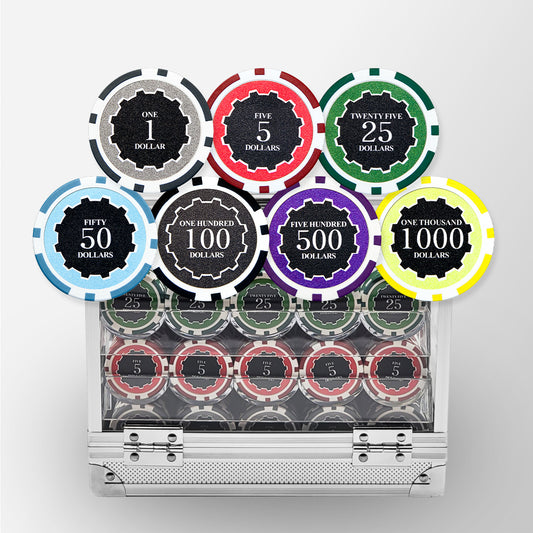 600 PCS 14g Eclipse Poker Chips Set with Acrylic Case and Chip Trays