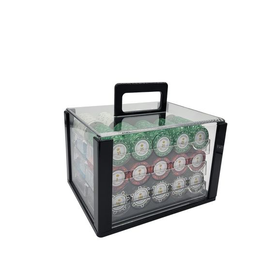 600 PCS 14g Monte Carlo Poker Room Poker Set with Acrylic Case