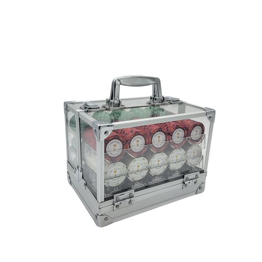 600 PCS 14g Monte Carlo Poker Room Poker Set with Acrylic Case