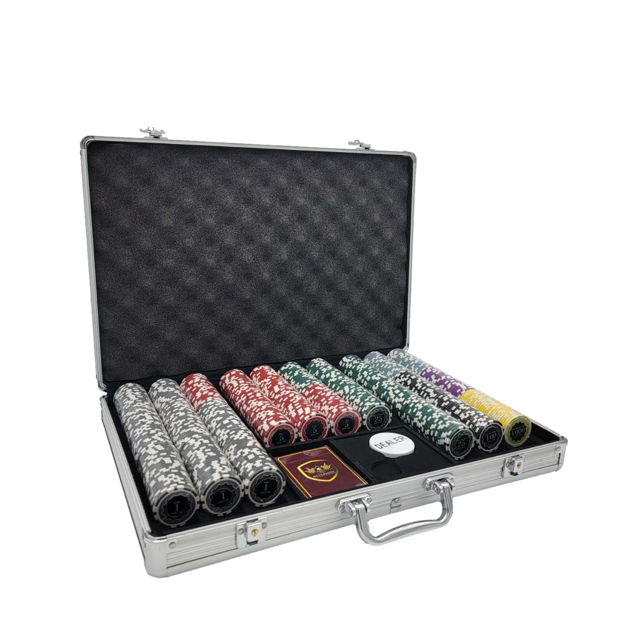 650 PCS 14g Eclipse Poker Chips Set with Silver Aluminum Case MRCpoker