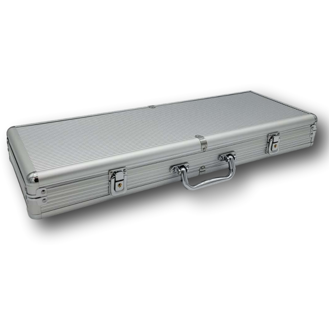 Silver Aluminum Poker Chip Case - 500 Chip Capacity MRCpoker