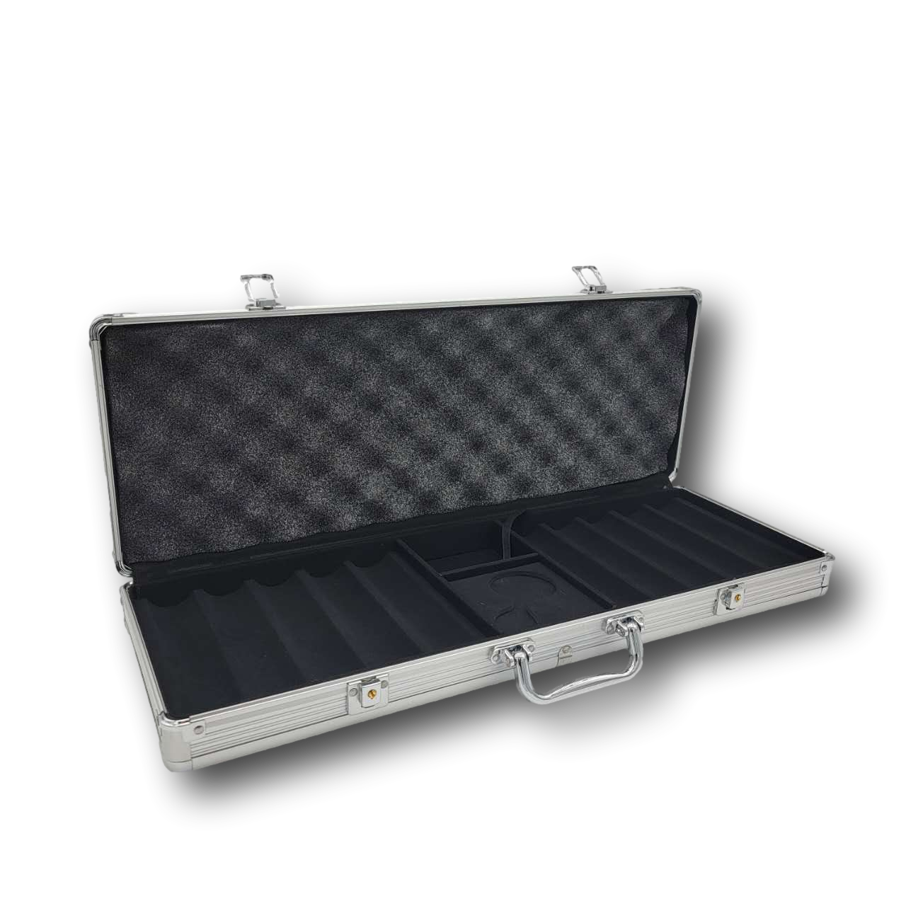 Silver Aluminum Poker Chip Case - 500 Chip Capacity MRCpoker