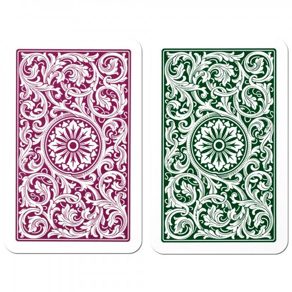 COPAG 1546 BRIDGE SIZE GREEN/BURGUNDY JUMBO INDEX PLASTIC PLAYING CARDS MRCpoker