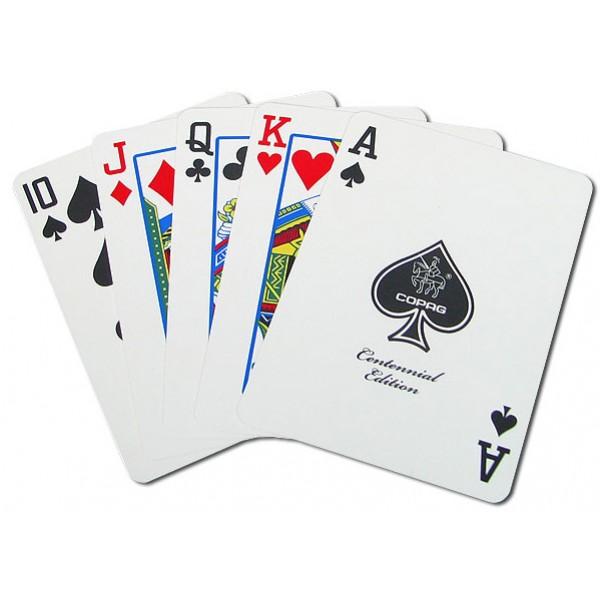 COPAG 1546 POKER SIZE RED/BLUE REGULAR INDEX PLASTIC PLAYING CARDS MRCpoker