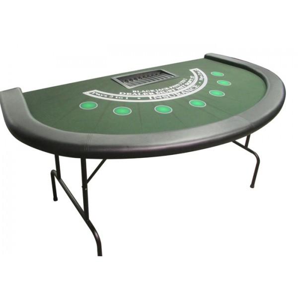 FULL SIZE BLACKJACK TABLE WITH DYE SUBLIMATED CASINO FELT MRCpoker
