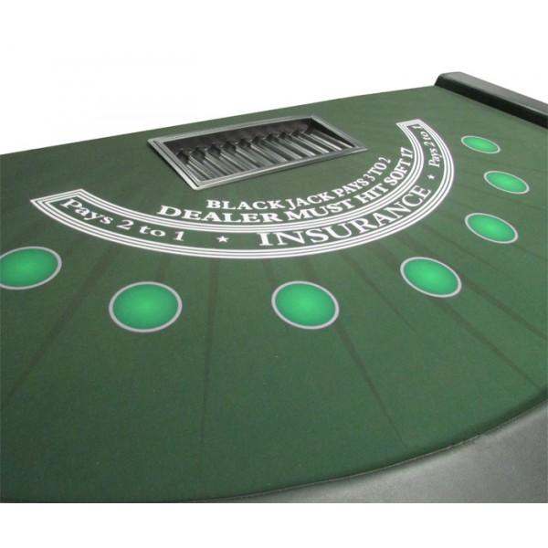 FULL SIZE BLACKJACK TABLE WITH DYE SUBLIMATED CASINO FELT MRCpoker