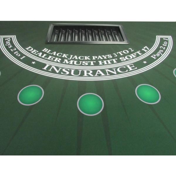 FULL SIZE BLACKJACK TABLE WITH DYE SUBLIMATED CASINO FELT MRCpoker