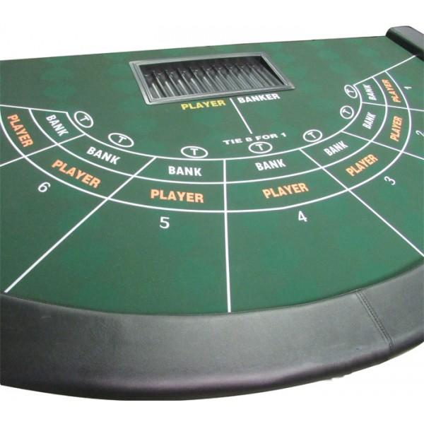 FULL SIZE MINI BACCARAT TABLE WITH DYE SUBLIMATED CASINO FELT MRCpoker