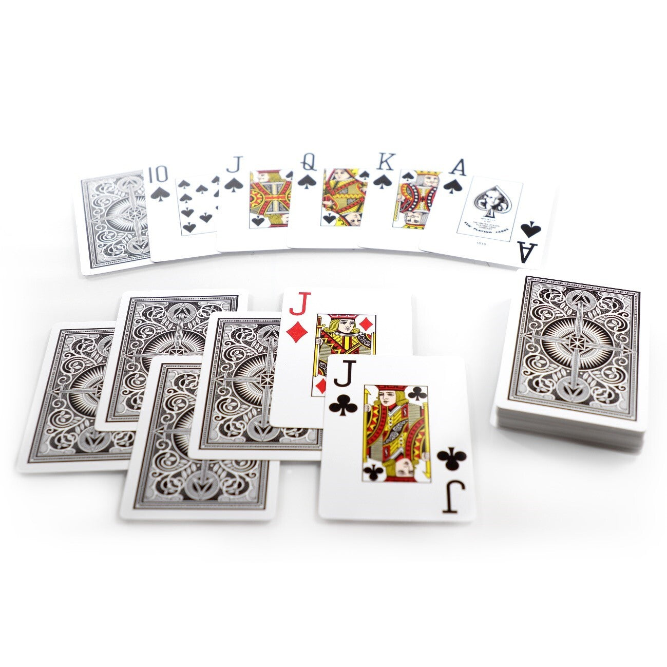 KEM ARROW BLACK/GOLD WIDE JUMBO PLASTIC PLAYING CARDS MRCpoker