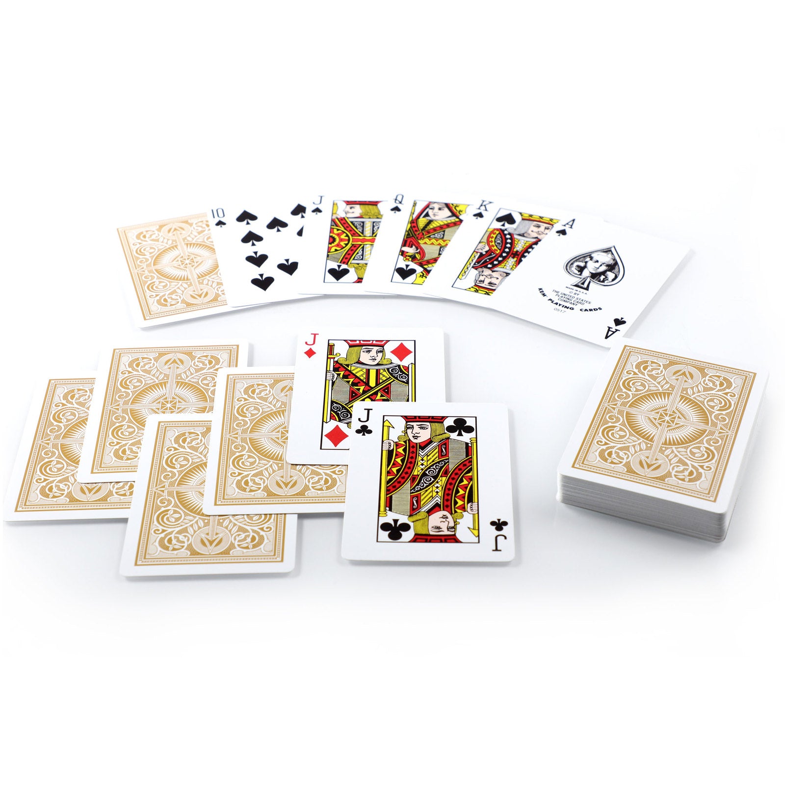 KEM ARROW BLACK/GOLD WIDE REGULAR PLASTIC PLAYING CARDS MRCpoker