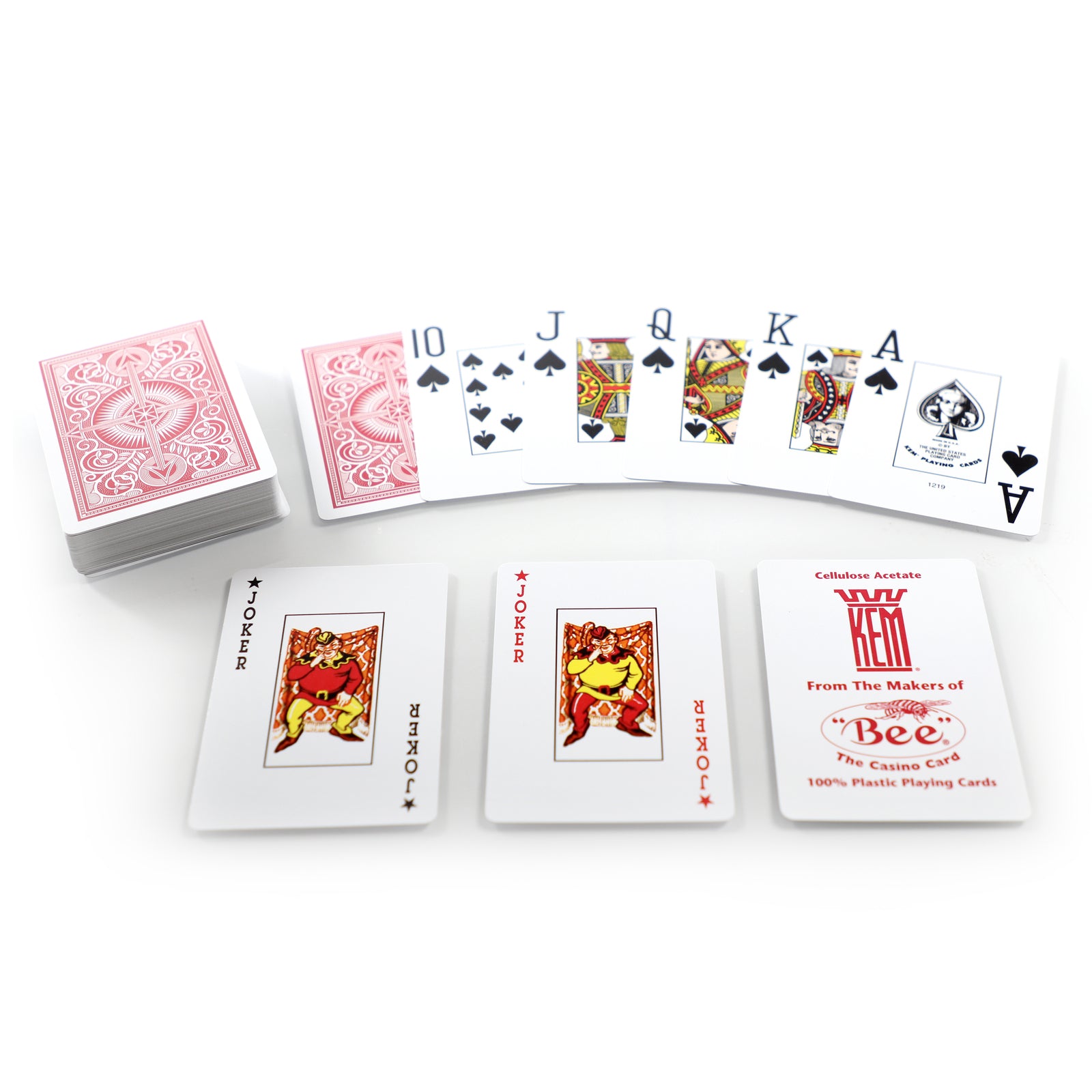 KEM ARROW RED/BLUE WIDE JUMBO PLASTIC PLAYING CARDS MRCpoker