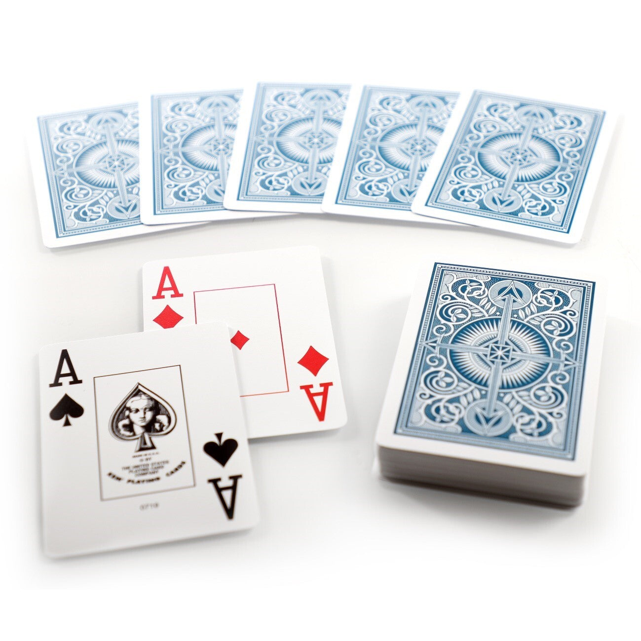 KEM ARROW RED/BLUE WIDE JUMBO PLASTIC PLAYING CARDS MRCpoker
