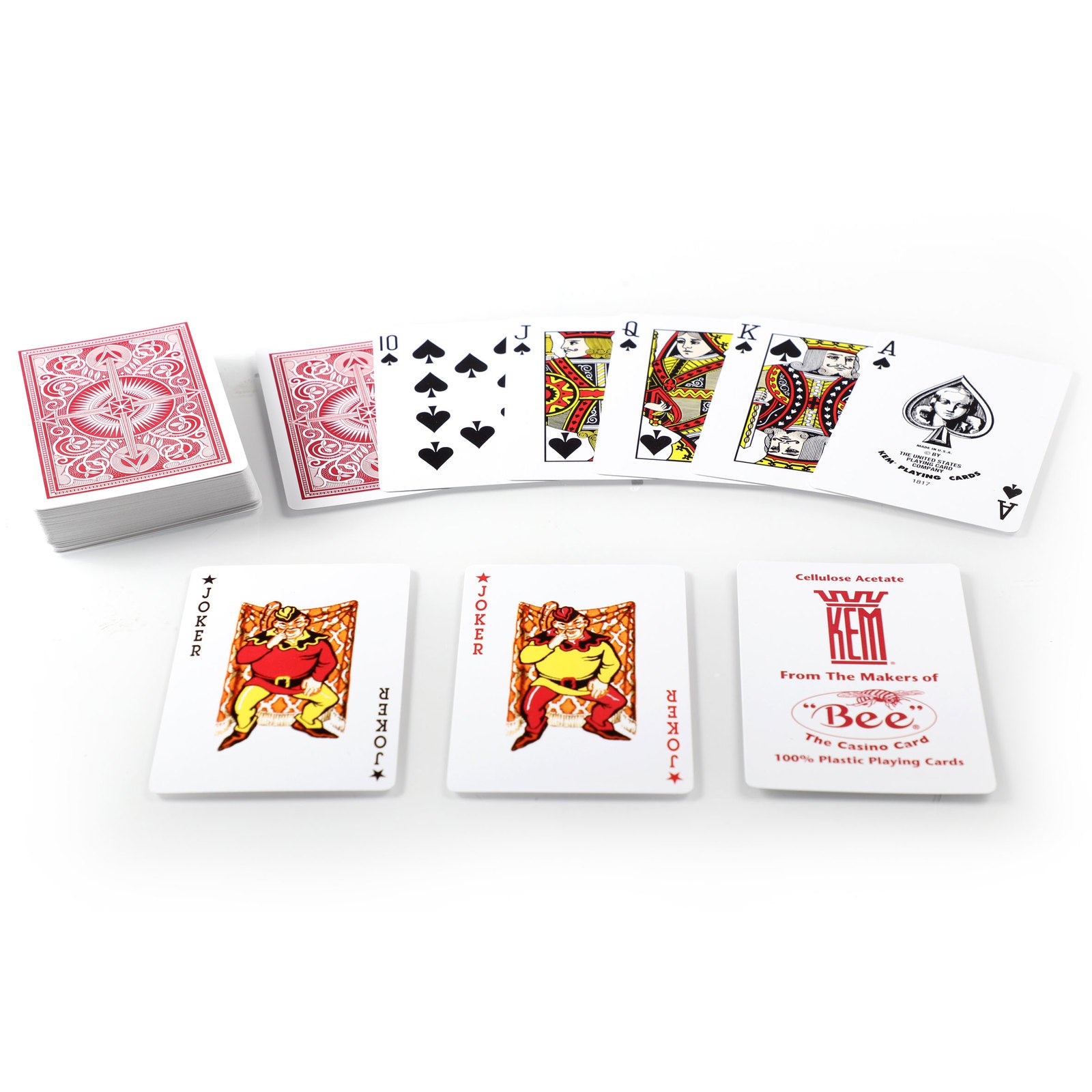 KEM ARROW RED/BLUE WIDE REGULAR PLASTIC PLAYING CARDS MRCpoker