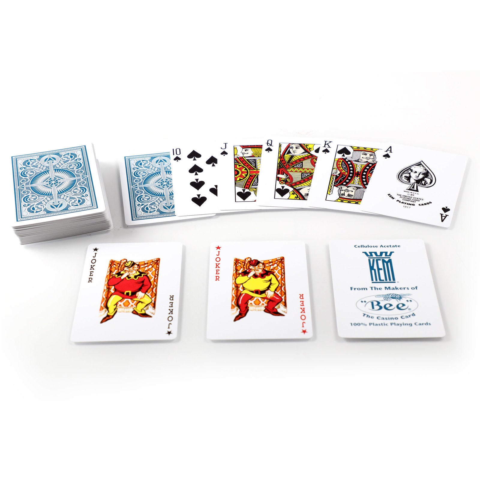KEM ARROW RED/BLUE WIDE REGULAR PLASTIC PLAYING CARDS MRCpoker