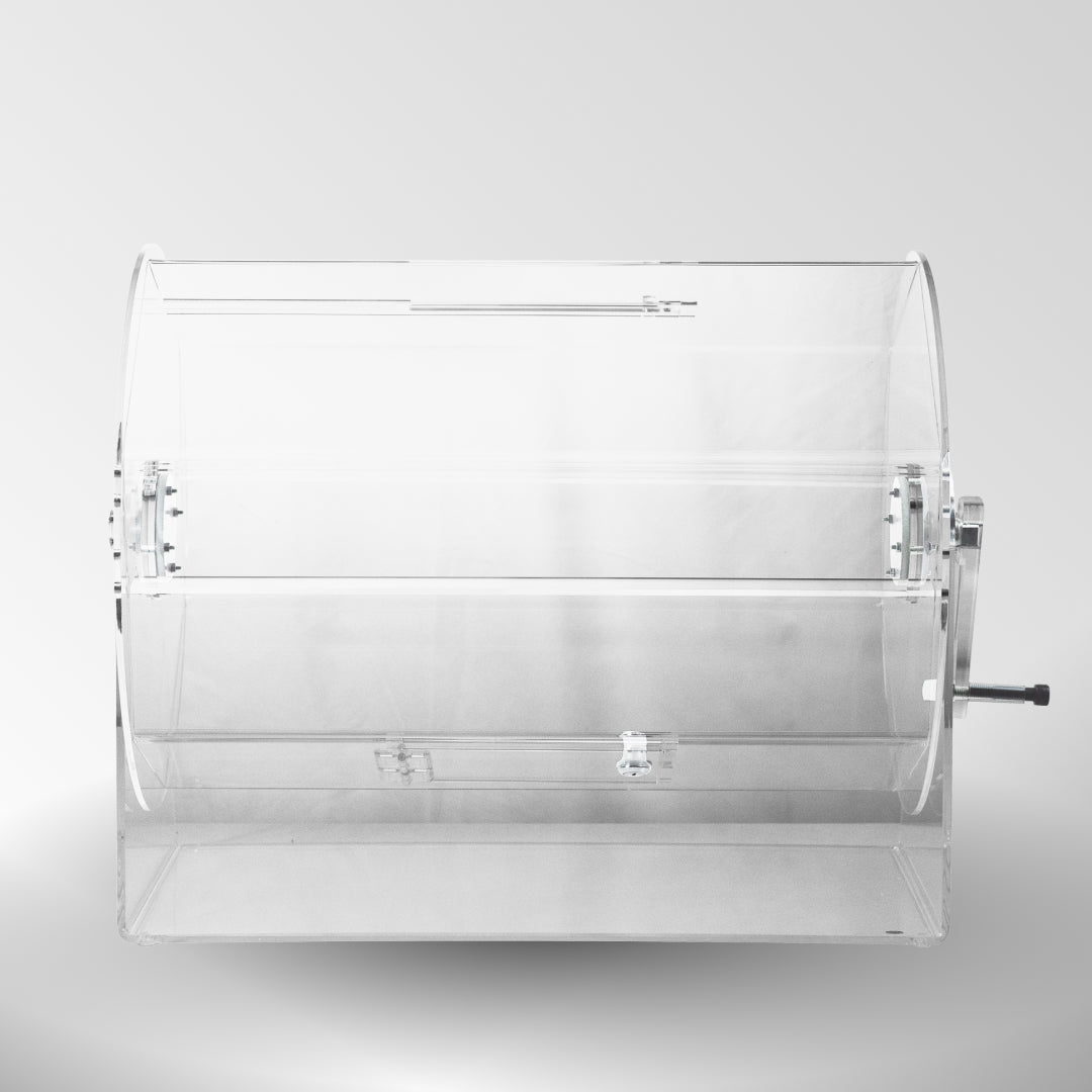 LARGE SIZE CLEAR ACRYLIC RAFFLE DRUM HOLDS UP TO 10,000 TICKETS MRCpoker