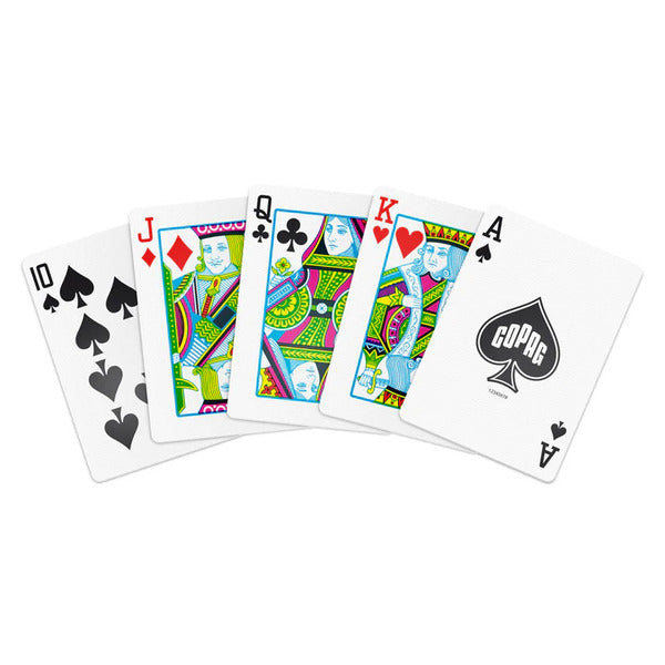 COPAG 1546 NEOTERIC 100% PLASTIC PLAYING CARDS - POKER SIZE REGULAR INDEX BLUE/YELLOW DOUBLE DECK SET MRCpoker