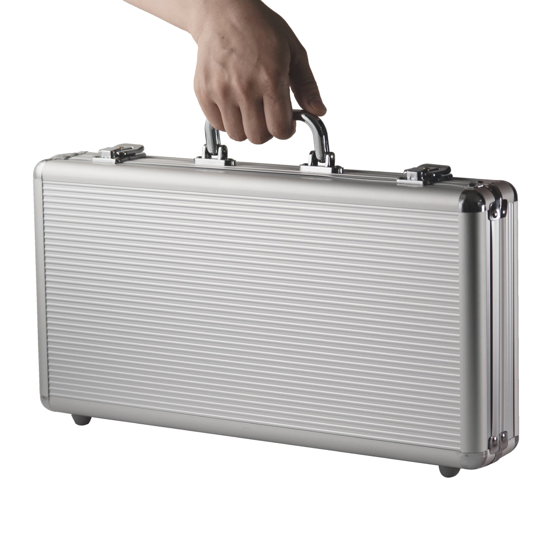 Silver Aluminum Poker Chip Case - 300 Chip Capacity MRCpoker
