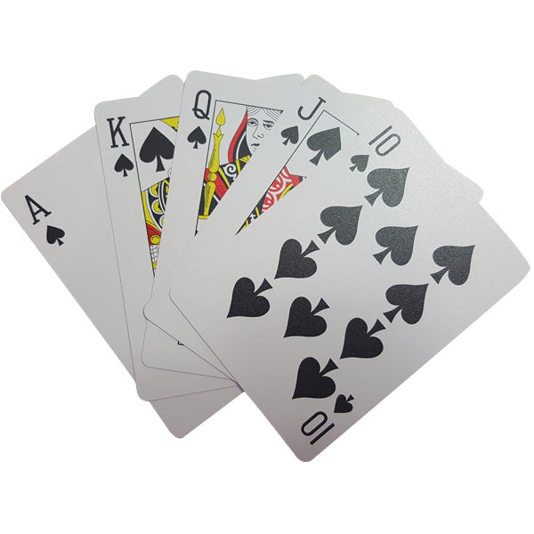 NEVER LOSE 100% PLASTIC PLAYING CARDS POKER SIZE REGULAR INDEX BY MRC POKER-BLUE MRCpoker