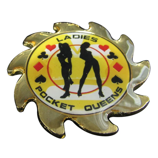 LADIES POCKET QUEENS POKER CARD GUARD