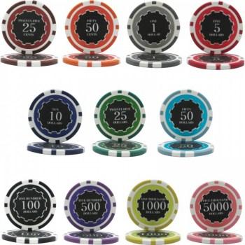 300 PCS 14g Eclipse Poker Chips Set with Silver Aluminum Case