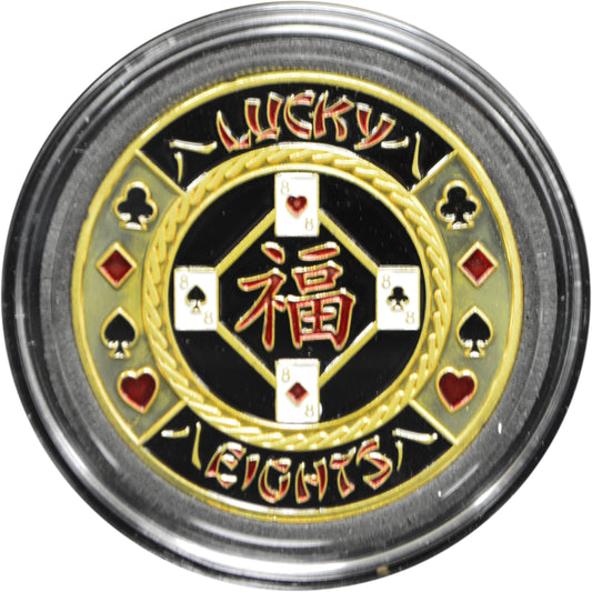 LUCKY EIGHTS POKER CARD GUARD