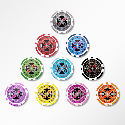 POKER CHIPS SAMPLE SET 10PCS ULTIMATE CASINO CHIPS