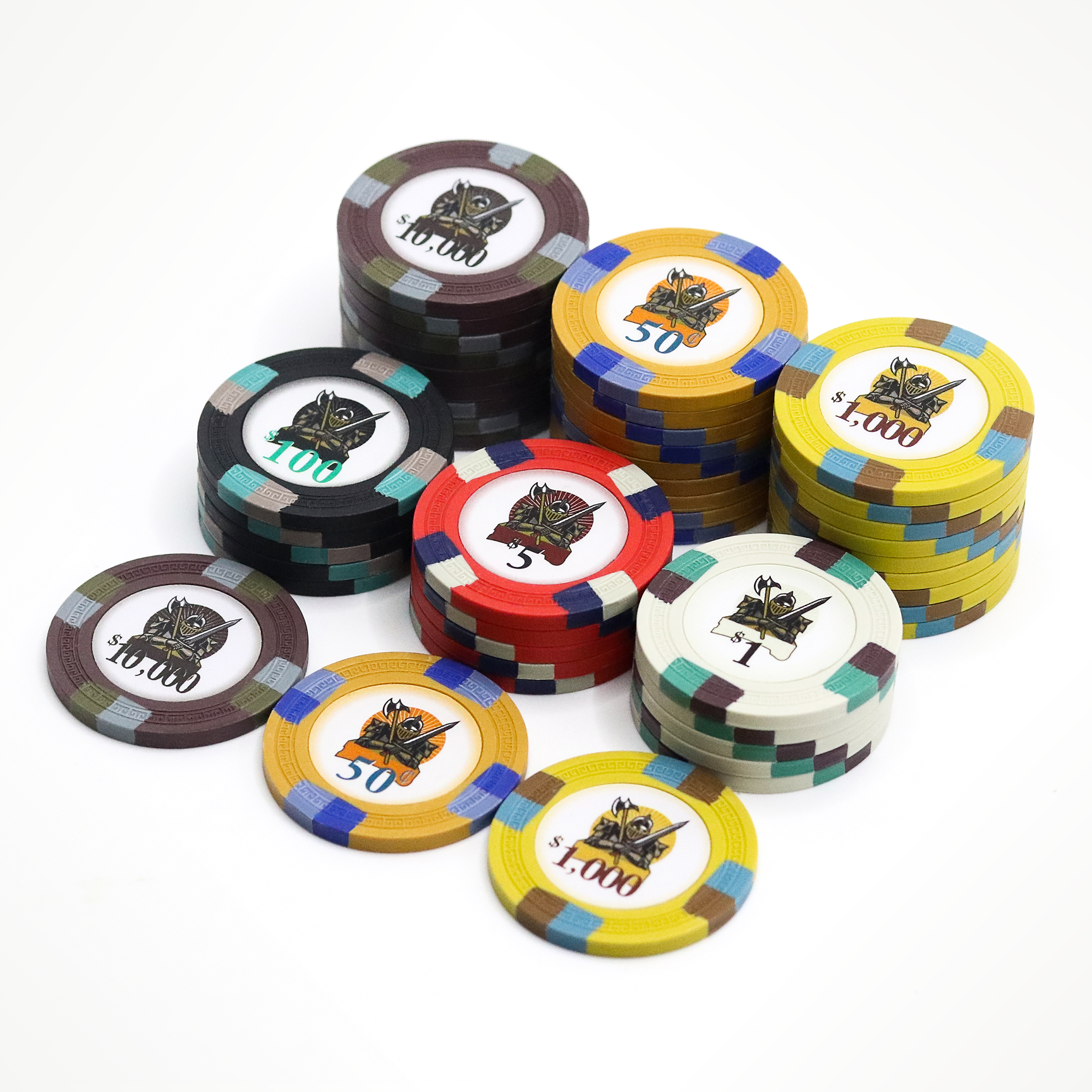 600 PCS Knights Casino Poker Set with Acrylic Case MRCpoker