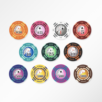 1000 PCS 14g Yin Yang Design Poker Chips Set with High End Acrylic Case MRCpoker